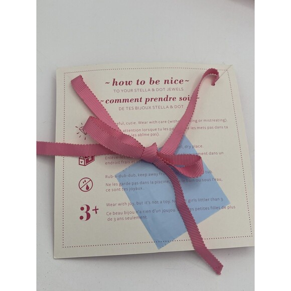 Stella & Dot Girls Olive Pearl Bob & Bracelet Set New - Picture 7 of 9